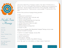 Tablet Screenshot of healthfocusmassage.com